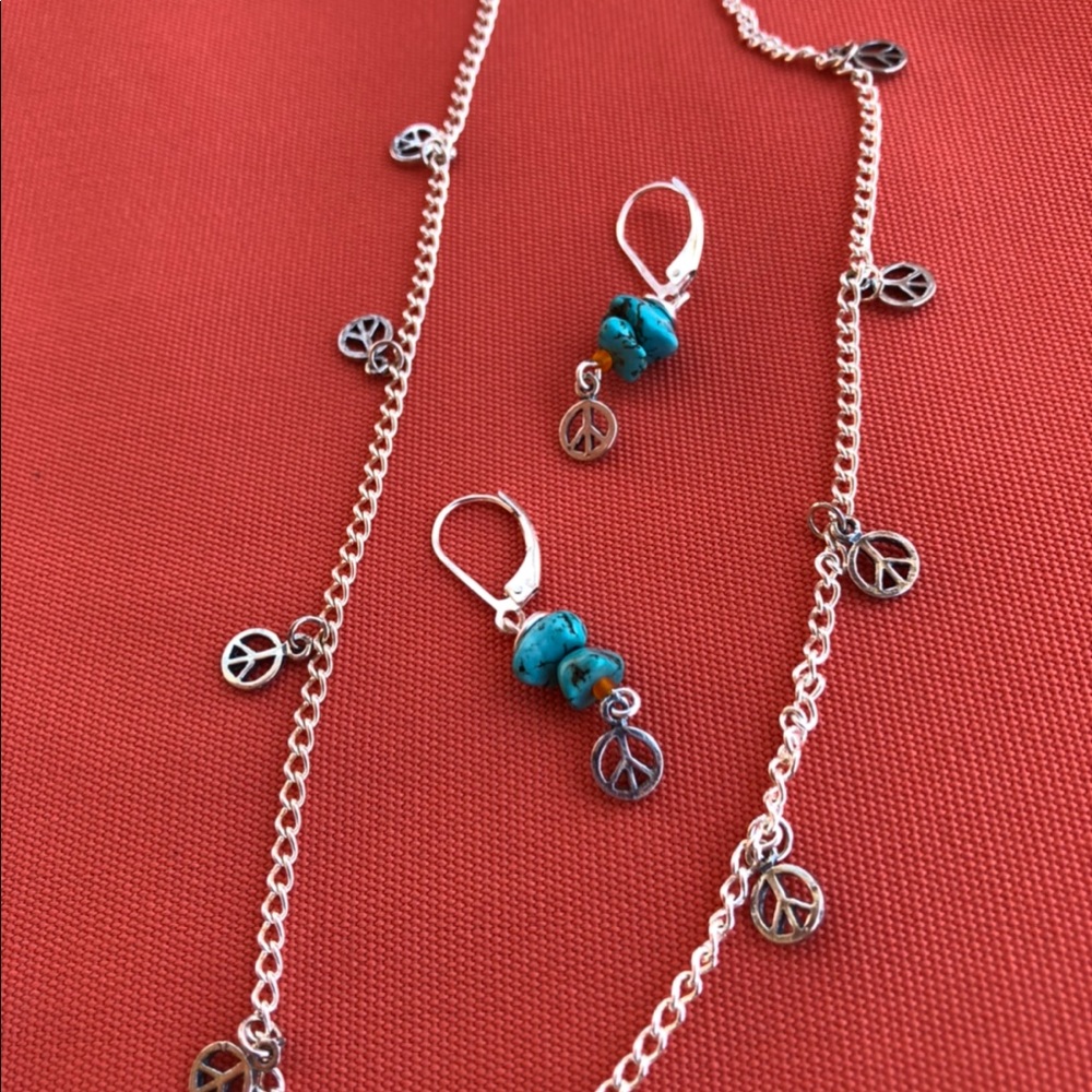 925 Sterling Silver peace ( earrings sold separate